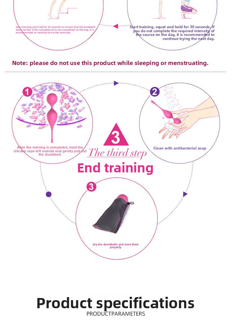 Vaginal Dumbbell Exercise Private Part Tightening Repair Shrink Ball Postpartum Recovery Set Female Adult Sex Toys