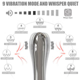 Ice Metal Vibrator for Women Strong Vibration Anal Plug 2-in-1 Female Masturbator Vibrating Stick for Women