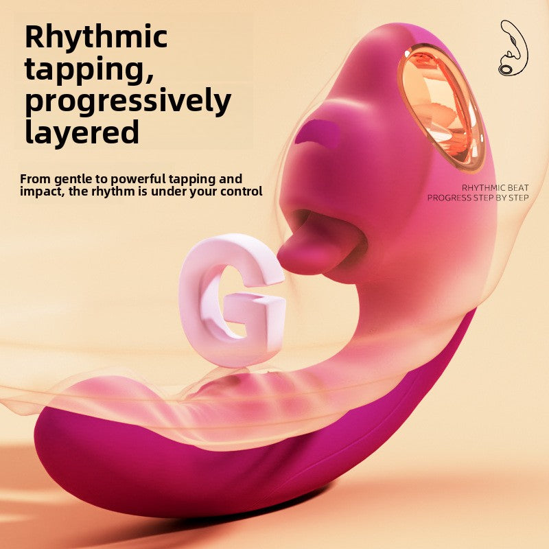 New three-in-one vibrator tongue licking and flapping vibrator G-spot flapping into I-person products female masturbator