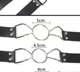 SM Sex Toys Forced Mouth Opening Iron Ring Mouth Gag SM Deep Throat Mouth Plug Alternative Sex Props Adult Sex Toys