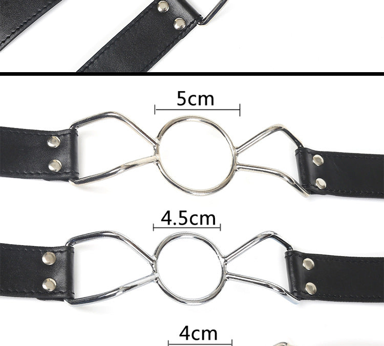 SM Sex Toys Forced Mouth Opening Iron Ring Mouth Gag SM Deep Throat Mouth Plug Alternative Sex Props Adult Sex Toys