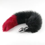 Color Block Fox Tail Anal Plug for Women Back Court Development Erotic Anal Plug SM Props Metal Anal Plug Adult Products