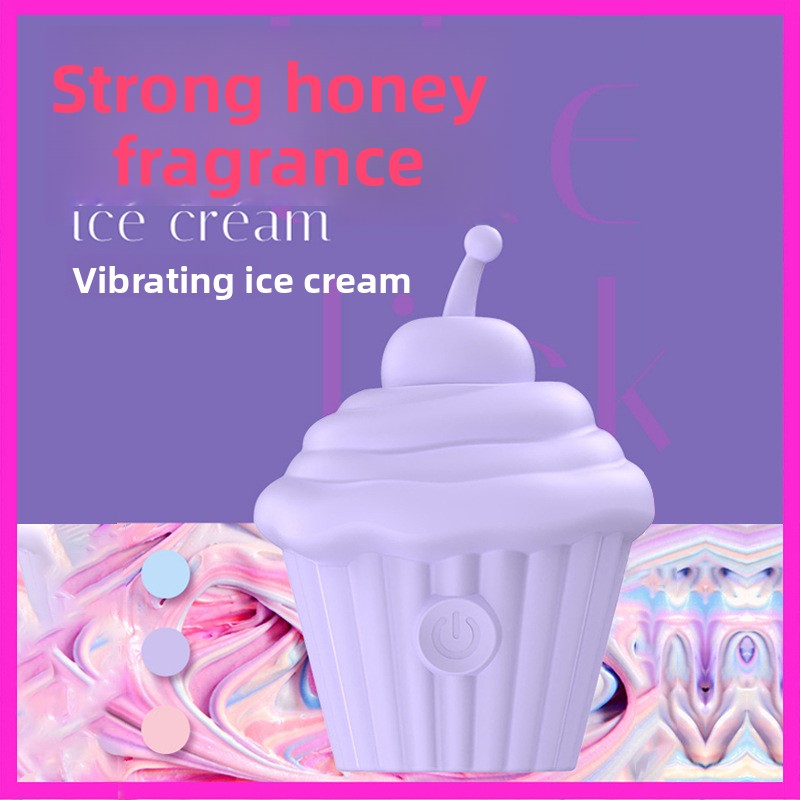 Ice Cream Vibrating Egg G-Spot Teasing Female Masturbator Multi-Frequency Mode Magnetic Charging Base