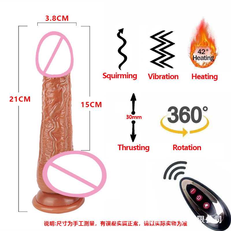 Silicone Artificial Penis Electric Telescopic Soft Flesh Realistic Female Masturbator Fake Penis Adult Sex Toys