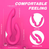 Lesbian Remote Control Vibrator Soft Silicone Double-Headed Lesbian Wand Female Sex Toys Masturbator