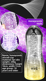 Transparent Airplane Cup Male Sucking Training Masturbator Adult Toy Inverted Mold Sex Toy