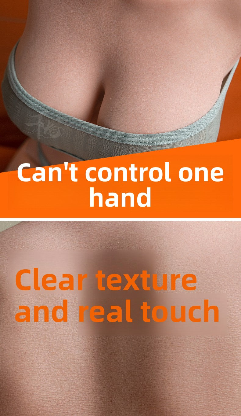 Full Silicone Half-body Reverse Mold Simulator Men's Toys for Yin Interesting Leather Pattern Silicone Reverse Mold Ass Solid Doll