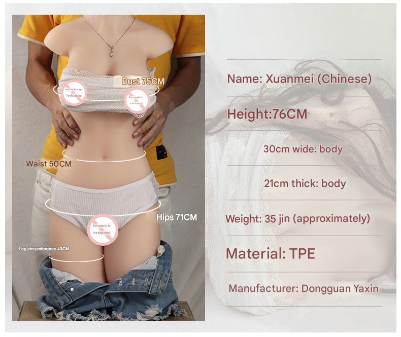 1:1 Realistic Half Body Silicone Doll Adult Product Sex Toy Masturbator Upgraded Smart Version