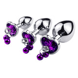 Metal Bell Heart-Shaped Anal Plug Adult Sex Toys Back Chamber Expansion Traction Chain Masturbation