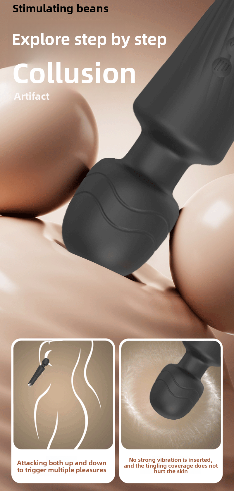 Cross-border AV Vibrator Female Masturbation Massager Clitoral Stimulation Adult Sex Toys Silicone