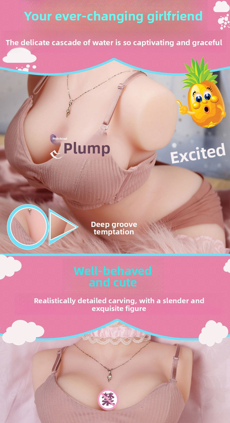 Masturbator Airplane Cup Big Butt Dual Hole Dual Channel Realistic Doll Sitting Posture Neighbor Sister Half Body Silicone Mini
