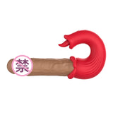 Female Telescopic Tongue Licking Vibrator Orgasm Masturbation Device Couples Adult Bed Sex Toys