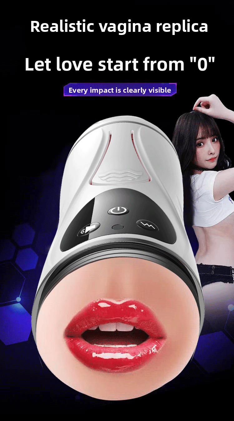 Telescopic Electric Aircraft Cup Fully Automatic Penis Trainer Adult Supplies Male Masturbator