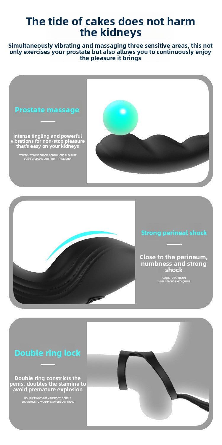 Nuoer Male Sex Products Prostate Massager Anal Plug Semen Locking Ring Back Chamber Masturbation Device