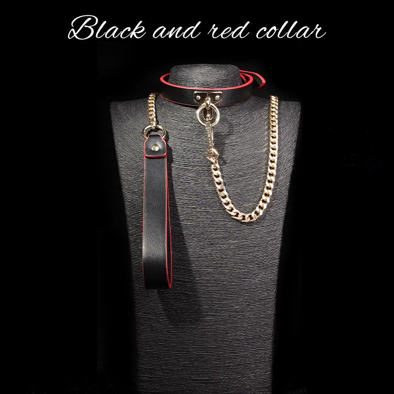 Sexy SM Props High-end Sexy Traction Collar SM Training Bondage Neck Sleeve Neck Ring Alternative Adult Products