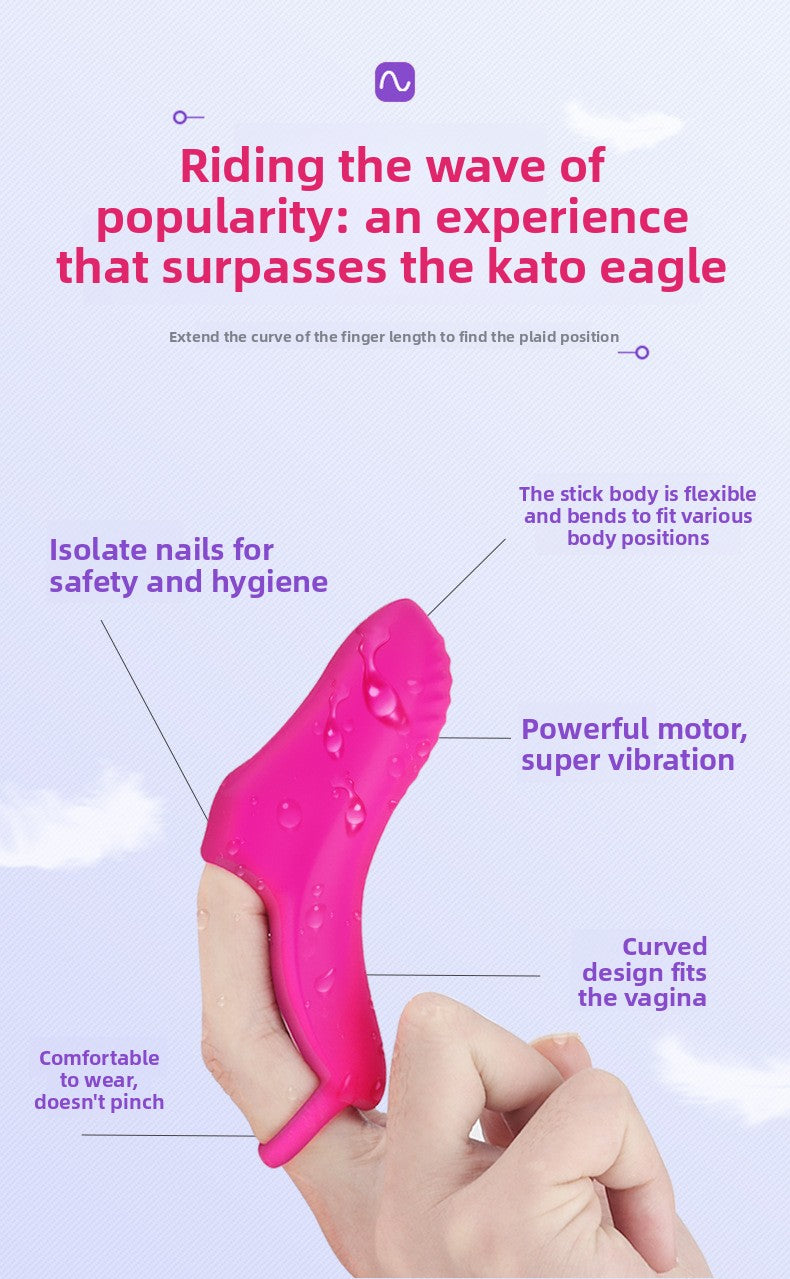Intimate Finger Vibrator Female Masturbator G-spot Vibrating Finger Sleeve Female Masturbation