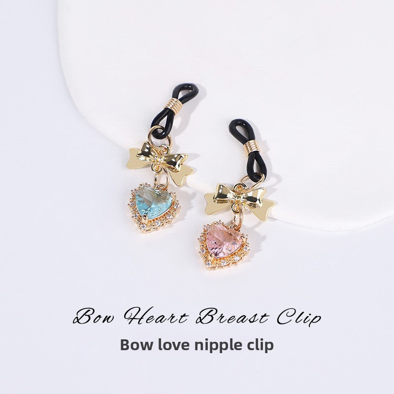 SM Sex Toys for Women Masturbation Toys Erotic Clitoral Clips Torture Training Bowknot Heart-shaped Nipple Clips Nipple Binders