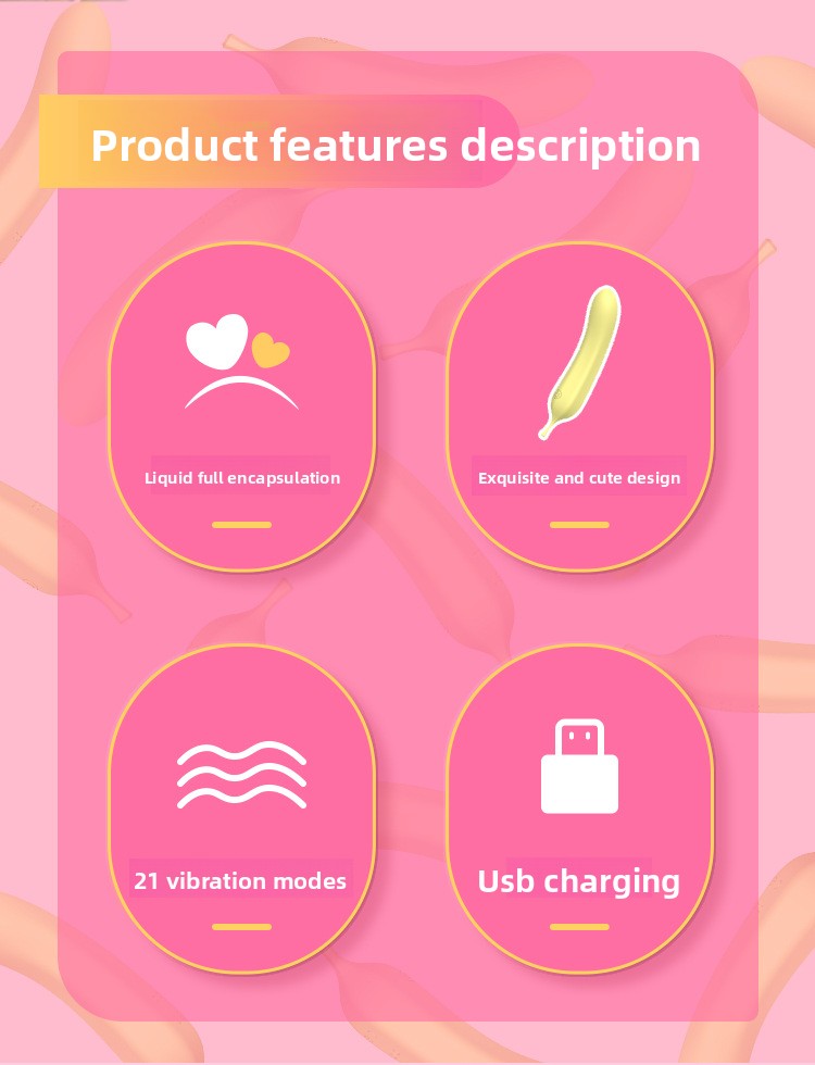 New Liquid Full-Coverage Gel Fruit Banana Vibrator Adult Sex Toys Female Masturbator Wholesale