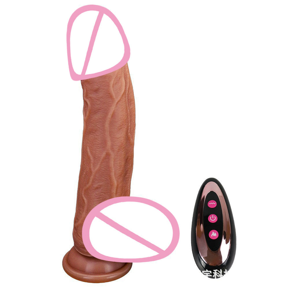 Silicone Artificial Penis Electric Telescopic Soft Flesh Realistic Female Masturbator Fake Penis Adult Sex Toys