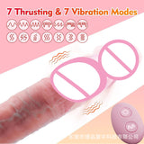 Liquid Silicone High Realistic Vibration Telescopic Heatable Simulation Dildos Female Masturbator Vibrator Couple Fun
