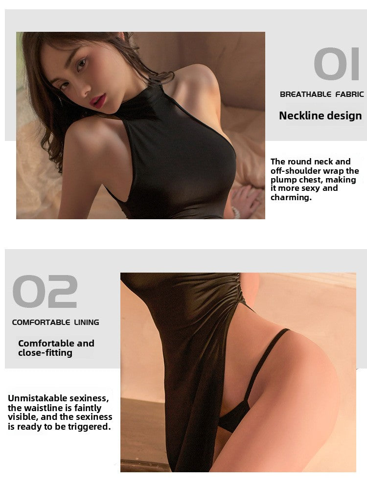 Sexy Lingerie Temptation Hot Passion Products Pajama Set Pure Desire Bedside Female Sensual Flirting Uniform Open Crotch SM