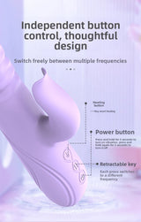 Multi-frequency Telescopic Automatic Heating G-spot Instant Thrusting Vibrating Massager Wand Female Essential Masturbation Device
