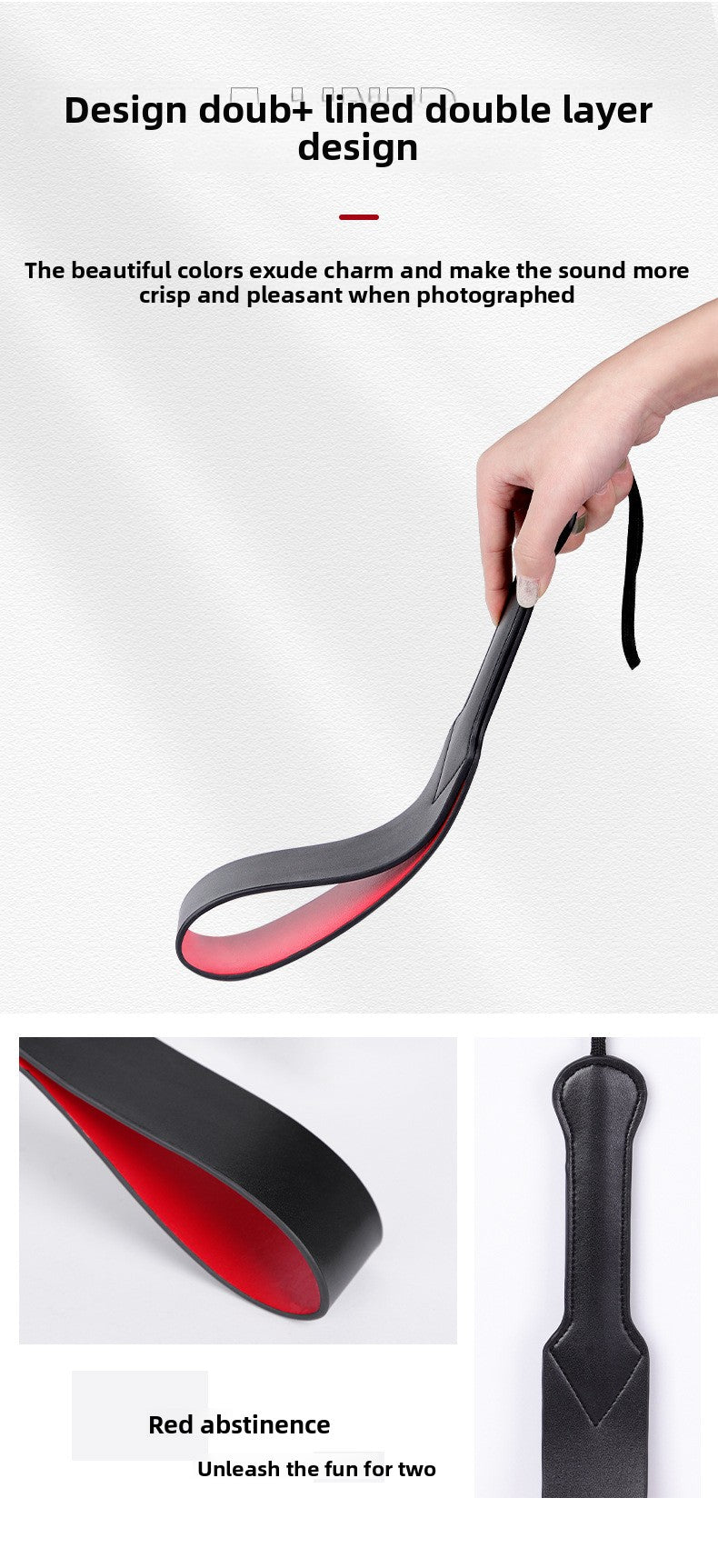 SM Props Erotic Whip Leather Pat Couples Flirting SM Training Double-layered Loud Pat SM Alternative