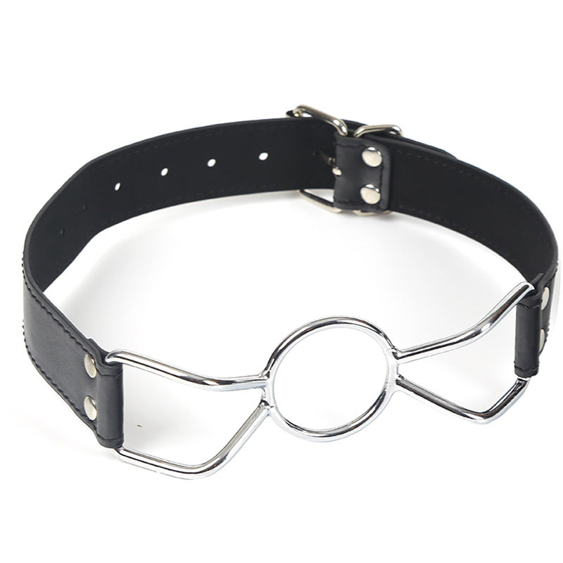 SM Sex Toys Forced Mouth Opening Iron Ring Mouth Gag SM Deep Throat Mouth Plug Alternative Sex Props Adult Sex Toys