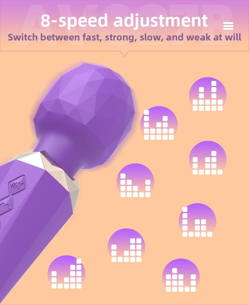 Cross-border crystal vibrator adult AV massage stick sex toys