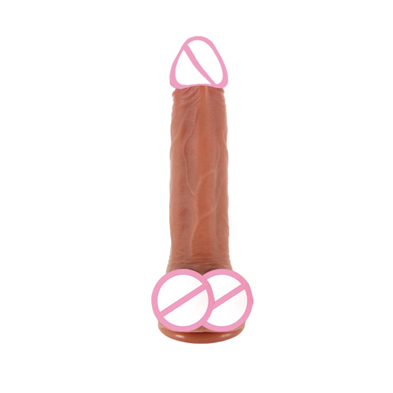 Liquid Silicone Realistic Dildo Adult Sex Toys for Women Vibrating Telescopic Masturbator Dildo Thrusting Wand