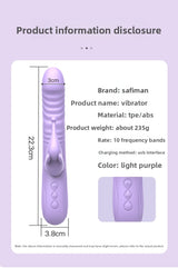 Automatic Heating Telescopic Tongue Licking G-Spot Instant Climax Vibrating Massager for Women Adult Masturbator