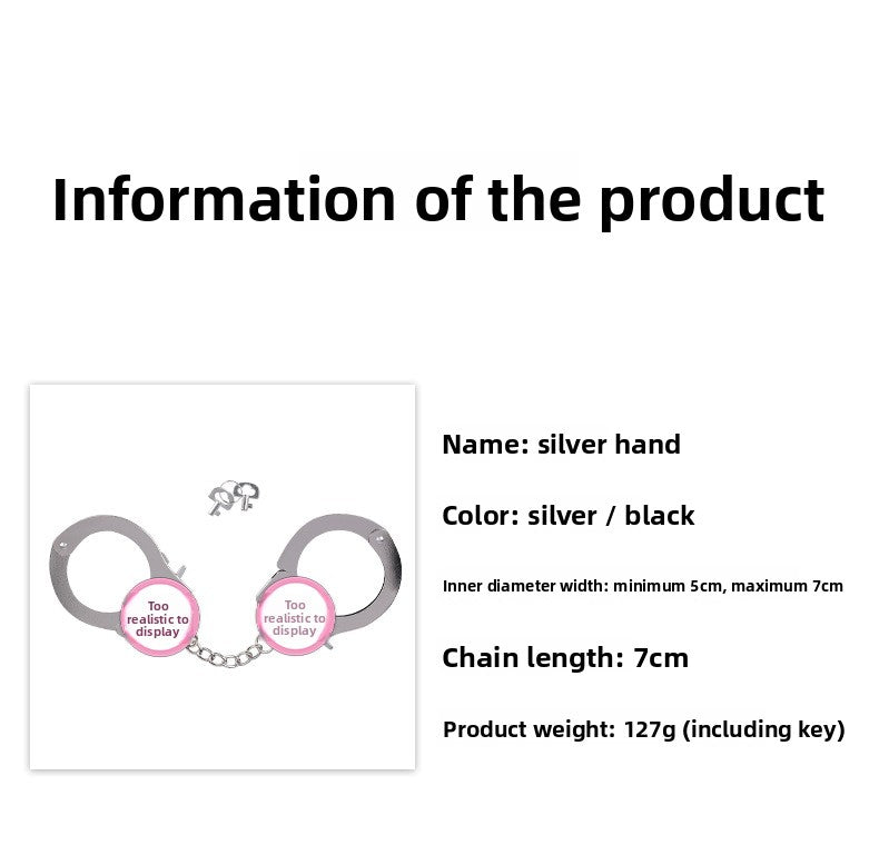 SM Props Couple Bondage Restraint Toys Erotic Handcuffs SM Torture Tools Plush Handcuffs with Keys Adult Products