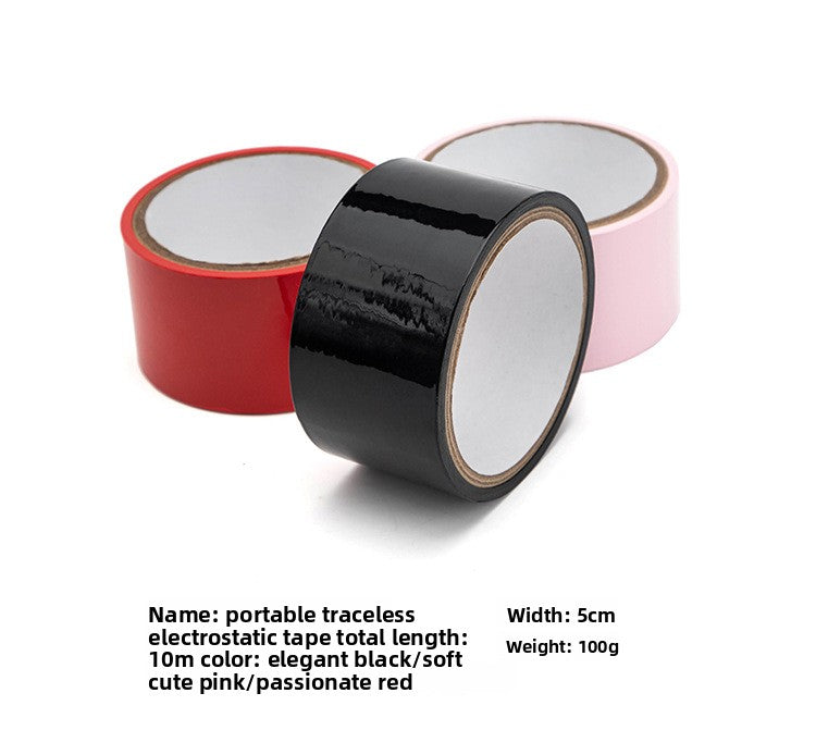 Sexy 10m Tape Static No Adhesive Tape Sexy Toys Training Bondage Forced Binding Handcuffs Sex Toys