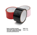Sexy 10m Tape Static No Adhesive Tape Sexy Toys Training Bondage Forced Binding Handcuffs Sex Toys