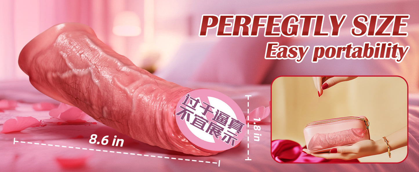 Tongue Licking Simulation Silicone Dildo Sleeve for Men, Electric Remote Control, Enlarged and Thickened Penis Sleeve, Adult Sex Toys